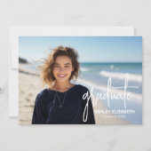 4 Foto Trendy Modern Afstuderen Kaart (Voorkant)