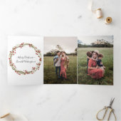 4 Foto Trifold Christmas Kaart Waterverf (Binnen)