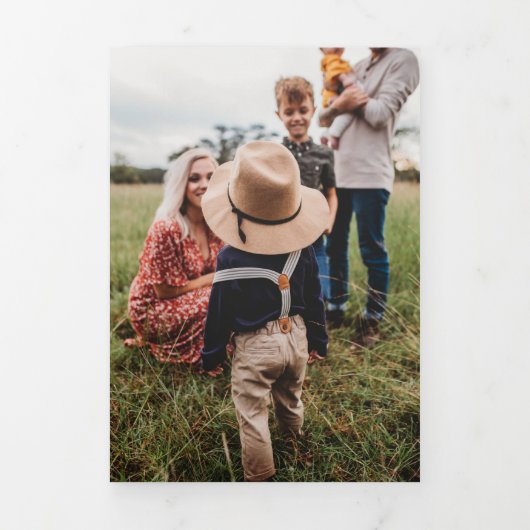 4 Foto Trifold Christmas Kaart Waterverf (Cover)