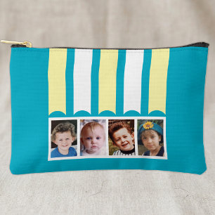 4 foto voeg naam toe wit blauw geel etui