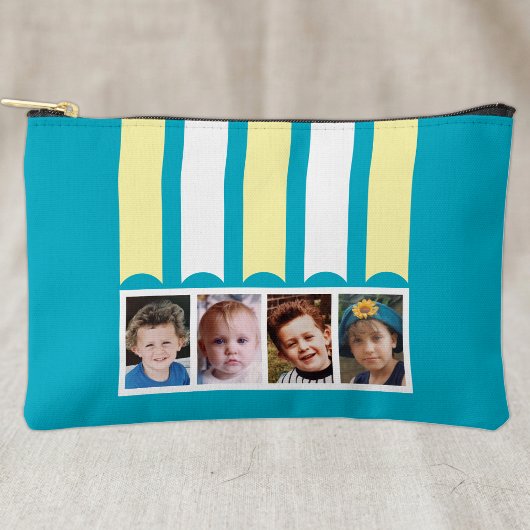 4 foto voeg naam toe wit blauw geel etui