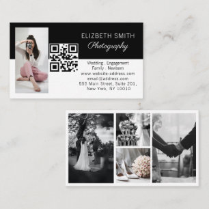 4 Foto Wedding Collage Fotograaf QR Code Visitekaartje