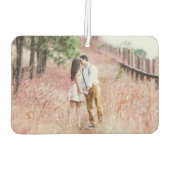 4 Fotobruiloft Collage Navy Blue & Gold Heart Luchtverfrisser (Achterkant)