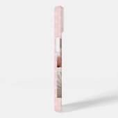 4 Fotocollage - blush roze stippen, Gold Script Case-Mate iPhone Case (Achterkant / Rechts)