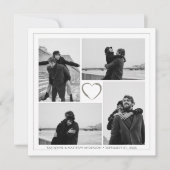 4 Fotocollage Bruiloft Jubileum Naam & Datum Aankondiging (Voorkant)