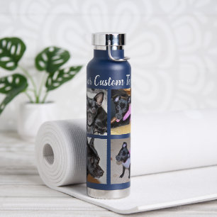 4 Fotocollage   Dog Navy Waterfles