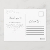 4 Fotocollage Elegant Afstuderen Dank u Briefkaart (Achterkant)