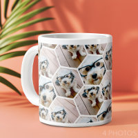 4 Fotocollage - funky hexagon patroon