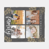 4 Fotocollage grid script Fleece Blanket Deken (Voorkant (Horizontaal))