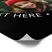 4 Fotocollage met kromming Aangepaste tekst Rond Poster (Hoek)