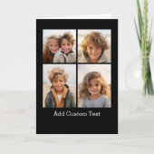 4 Fotocollage - u kunt achtergrondkleur wijzigen Kaart (Voorkant)