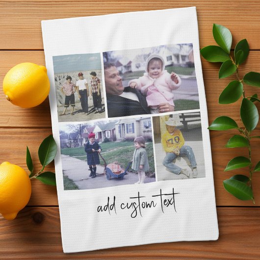 4 Fotocollage - u kunt achtergrondkleur wijzigen Theedoek