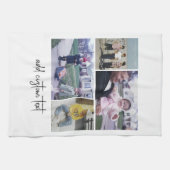 4 Fotocollage - u kunt achtergrondkleur wijzigen Theedoek (Horizontaal)