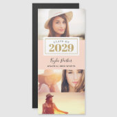 4 Fotomagnetische Afstuderen Aankondiging Kaarten (Voorkant / Achterkant)