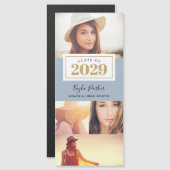 4 Fotomagnetische Afstuderen Aankondiging Kaarten (Voorkant / Achterkant)