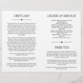 4 Foto's Herdenkingsdienst Funeral Program (Achterkant)