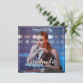 4 foto's High School Afstuderen Aankondiging (Staand voorkant)