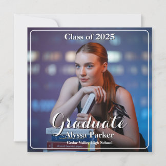 4 foto's High School Afstuderen Aankondiging