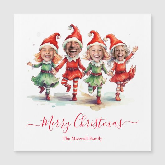 4 foto's kerst elven (Voorkant)