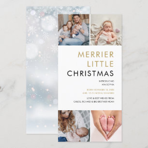 4 Foto's Mooier Klein Kerstmis Geboorte Feestdagenkaart