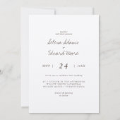 4 Foto's Net Metallic Silver Script Weddenschap Kaart (Achterkant)