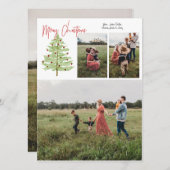 4 Foto's Watercolor Kerstkaart (Voorkant / Achterkant)