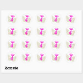 #4 Frambozenvleugels Ronde Sticker (Vel)