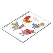 4 Funny Birds Thunder_Cove Notitieboek (Linkerzijde)