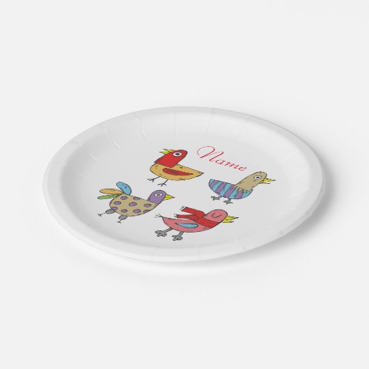 4 Funny Birds Thunder_Cove Papieren Bordje (Gekanteld)