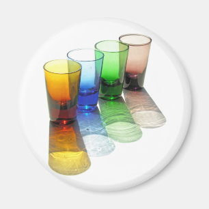 4 gekleurde cocktailbril - Stijl 6 Magneet