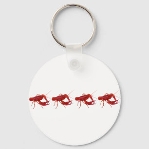 4 gekookte langoesten sleutelhanger