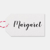 4 Geschenken van Kerstmis Iets Je draag achternaam Cadeaulabel (Achterkant Horizontaal)