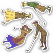 4  Golfers Stickers (Voorkant)