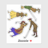 4  Golfers Stickers (Vel)
