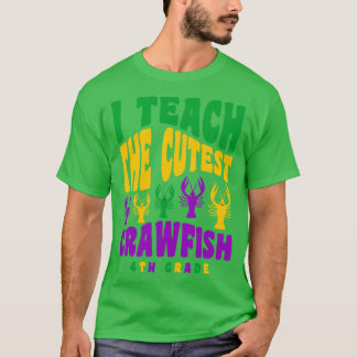 4 Grade Teacher Shirt Leer de Schattigee Rivierkre