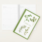 4 HERBES FRAÎCHES 5,5x8,5 Planificateur / Vert (Devant avec enveloppe)