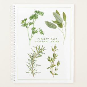 4 HERBES FRAÎCHES 8,5x11 Planificateur / Calendrie