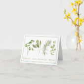 4 HERBES FRAÎCHES Carte de note (Fleur jaune)