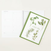 4 HERBES FRAÎCHES Planificateur 8,5x11 / Vert (Devant avec enveloppe)