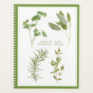 4 HERBES FRESH 8.5x11 Planificateur / Vert