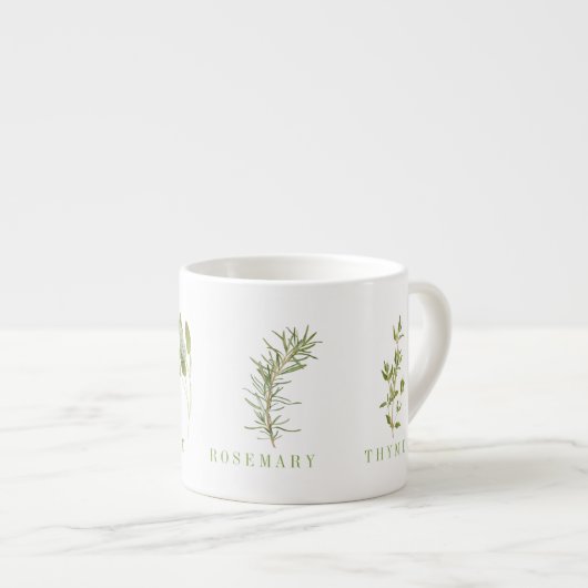 4 HERBES FRESH Tasse à expresso (Devant droit)