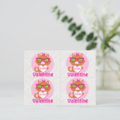 4 Hipster Cool Cat Valentines Cartes (Debout devant)