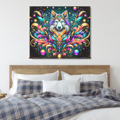 #4 Hond Abstract Canvas Afdruk (Insitu (Slaapkamer))