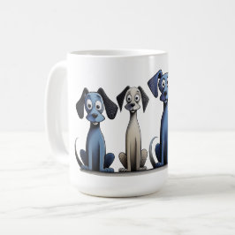 4 honden Mok