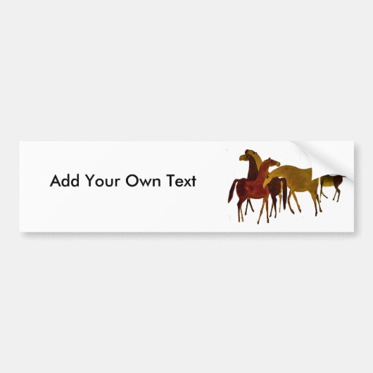 4-HORSES BUMPERSTICKER (Voorkant)