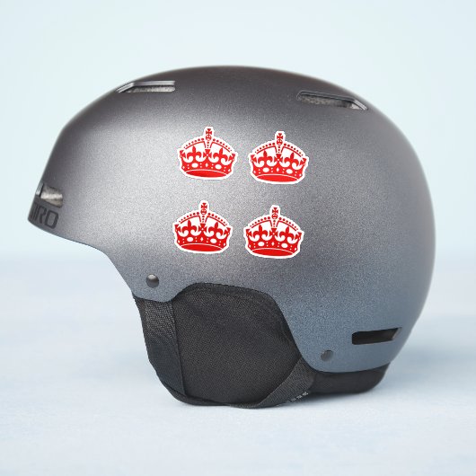 4 Houd Calm Crown Red Sticker (Helm Zijkant)