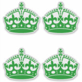 4 Houd kalm in groen Sticker (Voorkant)