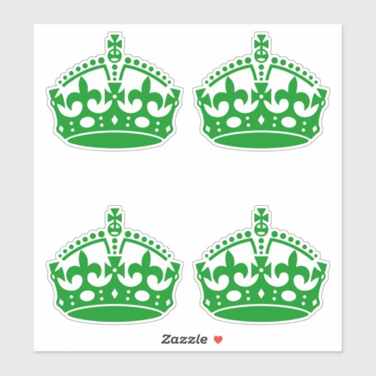 4 Houd kalm in groen Sticker (Vel)
