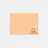 4-inch x3-inch Chocolade Lab Post-it Notes (Voorkant)