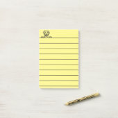 4-inch x6 gele post-its met zwart labo post-it® notes (Op bureau)